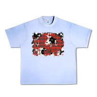 Grape Ice Christmas Plaid Cowhide Pattern Background Urban Heavy Tee - RanaPortraitStore