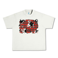 Pistachio Christmas Plaid Cowhide Pattern Background Urban Heavy Tee - RanaPortraitStore