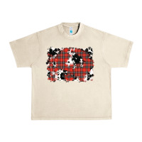 Christmas Plaid Cowhide Pattern Background Urban Heavy Tee | Teevron