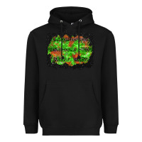Black halloween leopard lines background Heavyweight Hoodie - BundleAndBundleShop