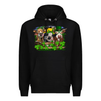 Black St patrick's day heifers Premium Hoodie - RanaPortraitStore