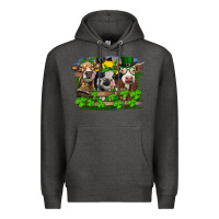 Charcoal Heather St patrick's day heifers Premium Hoodie - RanaPortraitStore