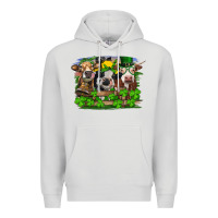 Dove Grey St patrick's day heifers Premium Hoodie - RanaPortraitStore