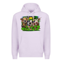 Lilac St patrick's day heifers Premium Hoodie - RanaPortraitStore
