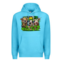 Ocean Blue St patrick's day heifers Premium Hoodie - RanaPortraitStore