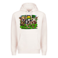 Pale Pink St patrick's day heifers Premium Hoodie - RanaPortraitStore