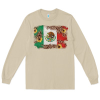 Mushroom Mexican Flag with Leopard Long Sleeve Tee - texasbilliewilder
