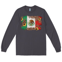 Smoke Mexican Flag with Leopard Long Sleeve Tee - texasbilliewilder