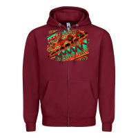Burgundy western aztec background pattern Zipper Hoodie - OliviaCreatesArt