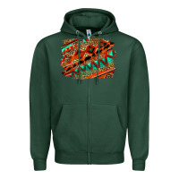 Sports Green western aztec background pattern Zipper Hoodie - OliviaCreatesArt