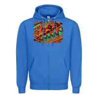 True Royal western aztec background pattern Zipper Hoodie - OliviaCreatesArt