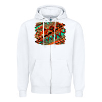 White western aztec background pattern Zipper Hoodie - OliviaCreatesArt