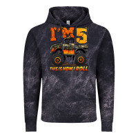 Cloud Black i'm five this is how i roll monster truck birthday Vintage Hoodie - Jasminsmagicworld