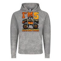 Cloud Rock i'm five this is how i roll monster truck birthday Vintage Hoodie - Jasminsmagicworld