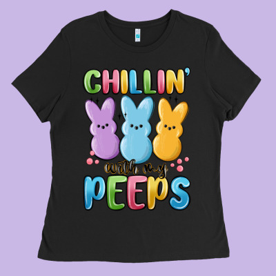 Chillin' With My Peeps Ladies Tee Designed By Maliassmallbusiness