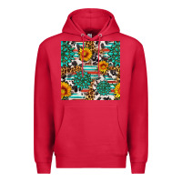Cardinal gemstone sunflower cowhide leopard seamles pattern Premium Hoodie - FaDigitalArtStudio