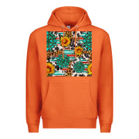 Carrot gemstone sunflower cowhide leopard seamles pattern Premium Hoodie - FaDigitalArtStudio