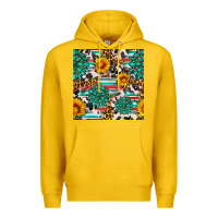 Lemon gemstone sunflower cowhide leopard seamles pattern Premium Hoodie - FaDigitalArtStudio