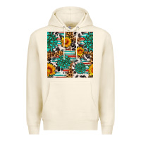 Tofu gemstone sunflower cowhide leopard seamles pattern Premium Hoodie - FaDigitalArtStudio