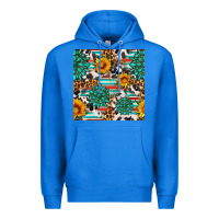 True Royal gemstone sunflower cowhide leopard seamles pattern Premium Hoodie - FaDigitalArtStudio