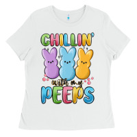 White chillin' with my peeps Ladies Tee - MaliasSmallBusiness