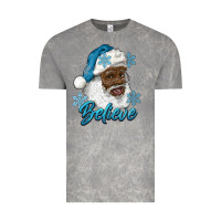 Cloud Rock winter christmas african american santa believe Vintage Tee - RanaPortraitStore