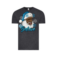 Vintage Black winter christmas african american santa believe Vintage Tee - RanaPortraitStore