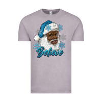 Vintage Zinc winter christmas african american santa believe Vintage Tee - RanaPortraitStore