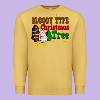 Bloody Type Christmas Tree Premium Sweatshirt Designed By Fadigitalartstudio