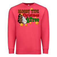 Cardinal Bloody Type Christmas Tree Premium Sweatshirt - FaDigitalArtStudio