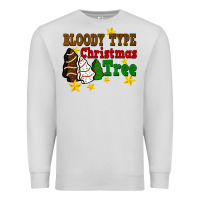 Dove Grey Bloody Type Christmas Tree Premium Sweatshirt - FaDigitalArtStudio