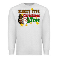 Oatmeal Heather Bloody Type Christmas Tree Premium Sweatshirt - FaDigitalArtStudio