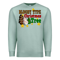 Seafoam Bloody Type Christmas Tree Premium Sweatshirt - FaDigitalArtStudio