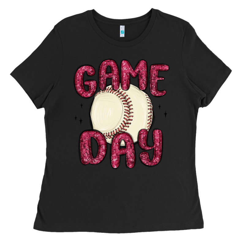 Game Day Baseball Ladies Tee by MaliasSmallBusiness | Teevron