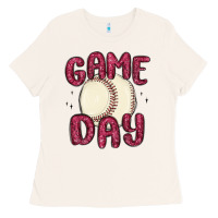Bone game day baseball Ladies Tee - MaliasSmallBusiness