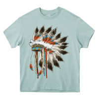 Arona indian headress Heavy Core Tee - AdoDesignShop