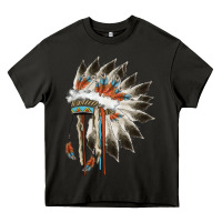 Asphalt indian headress Heavy Core Tee - AdoDesignShop