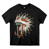 Black indian headress Heavy Core Tee - AdoDesignShop