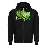Black St. Patrick's Lucky hearts Zipper Hoodie - OliviaCreatesArt