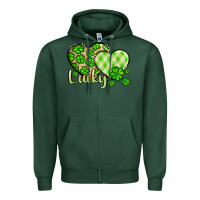Sports Green St. Patrick's Lucky hearts Zipper Hoodie - OliviaCreatesArt
