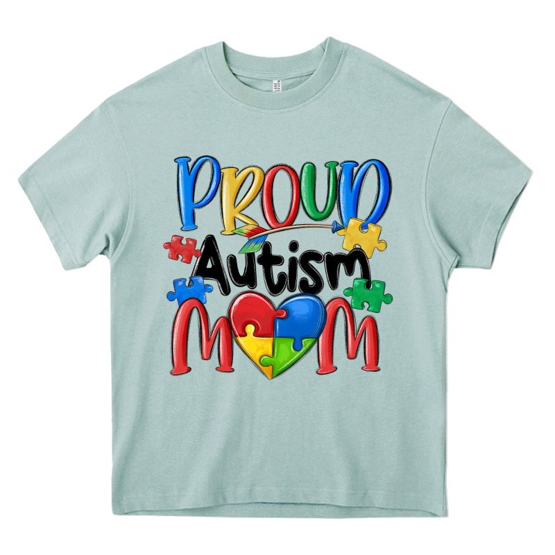 Proud Autism Mom Heavy Core Tee by MaliasSmallBusiness | Teevron
