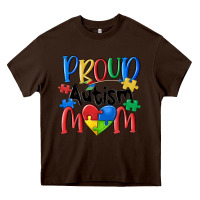 Chocolate Brown proud autism mom Heavy Core Tee - MaliasSmallBusiness