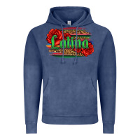 Vintage Denim latina with serape and roses Vintage Hoodie - Jasminsmagicworld
