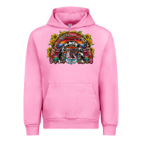 Fuchsia Pink mexican rainbow Urban Hoodie - RacoonDesign