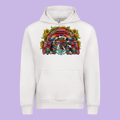 Mexican Rainbow Urban Hoodie Designed By Racoondesign