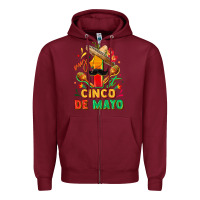 Burgundy My first cinco de mayo Zipper Hoodie - FaDigitalArtStudio