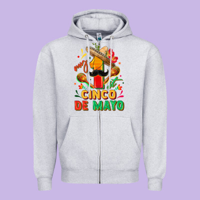 My First Cinco De Mayo Zipper Hoodie Designed By Fadigitalartstudio