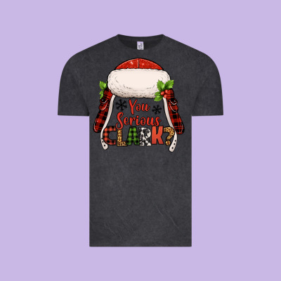 Western You Serious Clark Christmas Vintage Tee Designed By Jasminsmagicworld