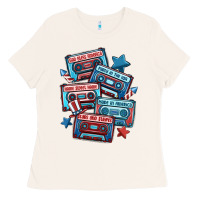 Bone usa america cassette tapes Ladies Tee - MaliasSmallBusiness