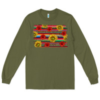 Army Green Mexico Brushstroke Long Sleeve Tee - texasbilliewilder